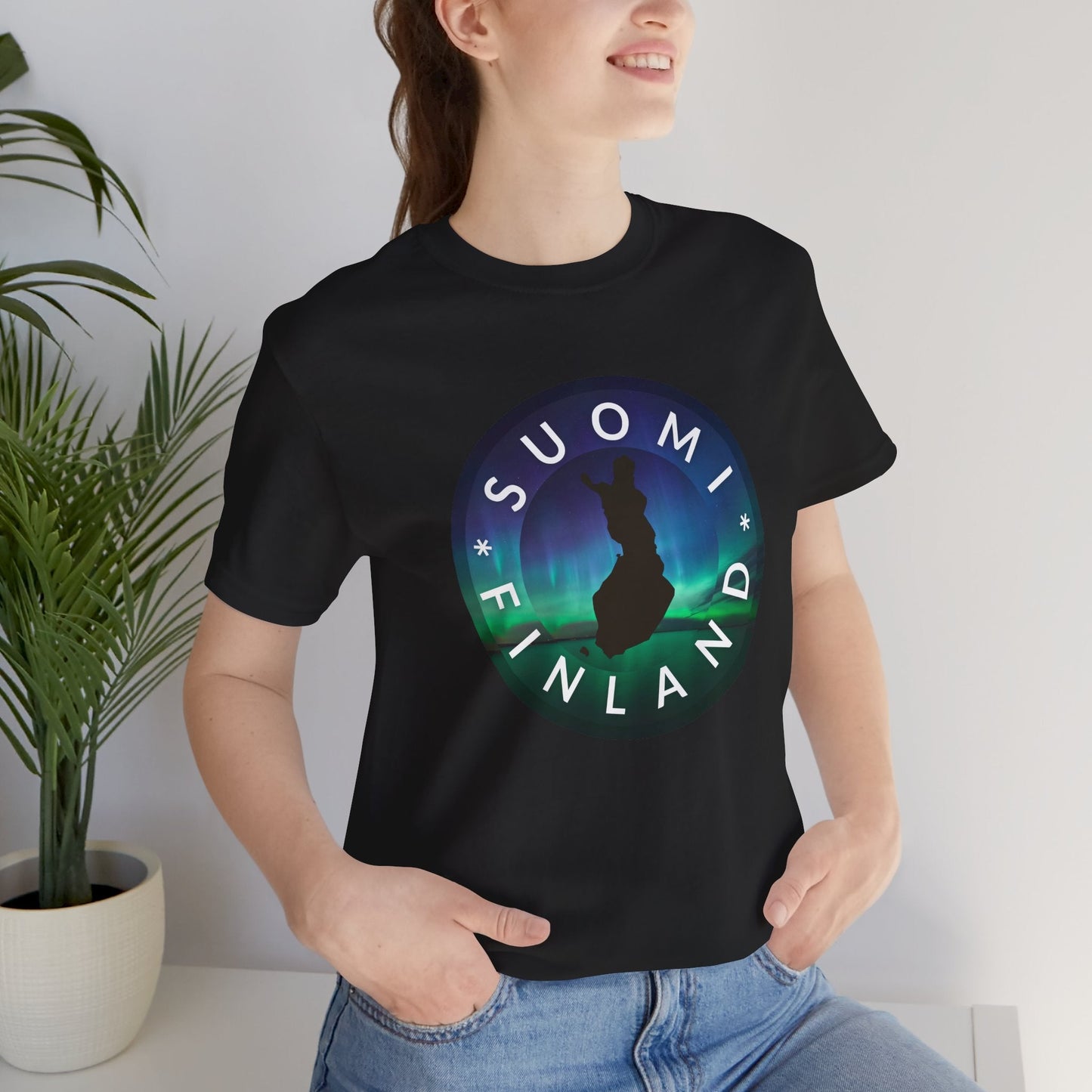 Northern Lights Suomi - Finland, Unisex T-shirt - Feels like Finland