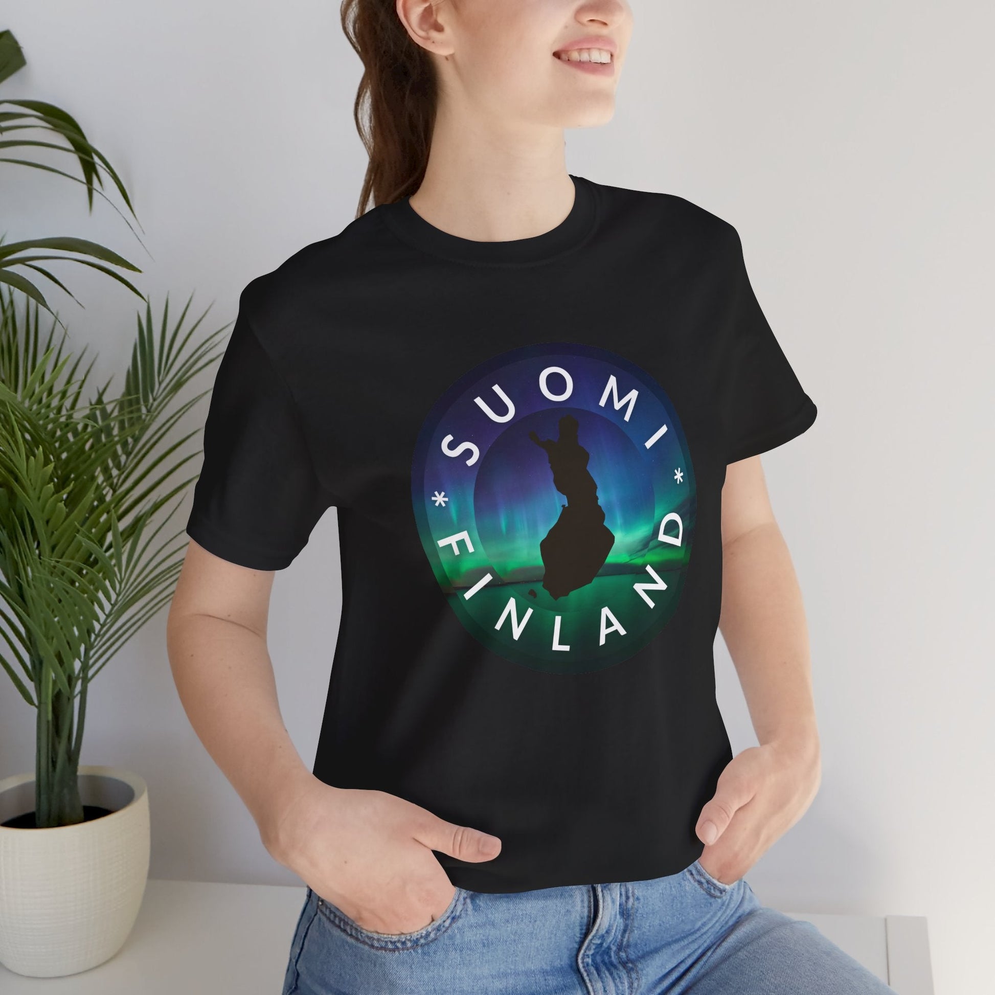 Northern Lights Suomi - Finland, Unisex T-shirt - Feels like Finland