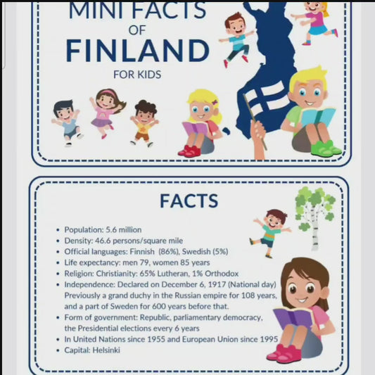 Mini Facts of Finland for Kids - Printable E-Book