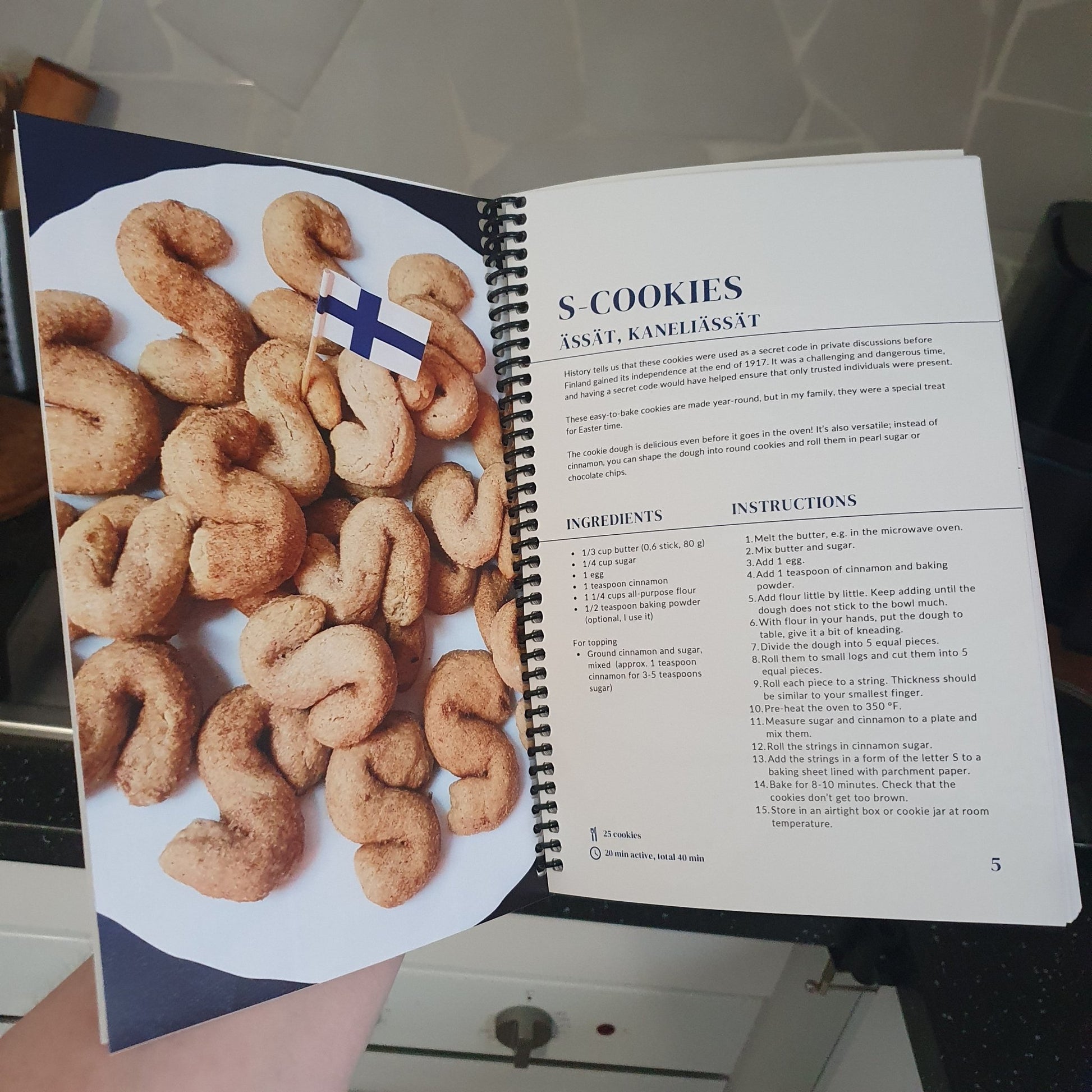 The Finnish Baking Book - with American Measurements - Spiral bound book - Feels like Finland