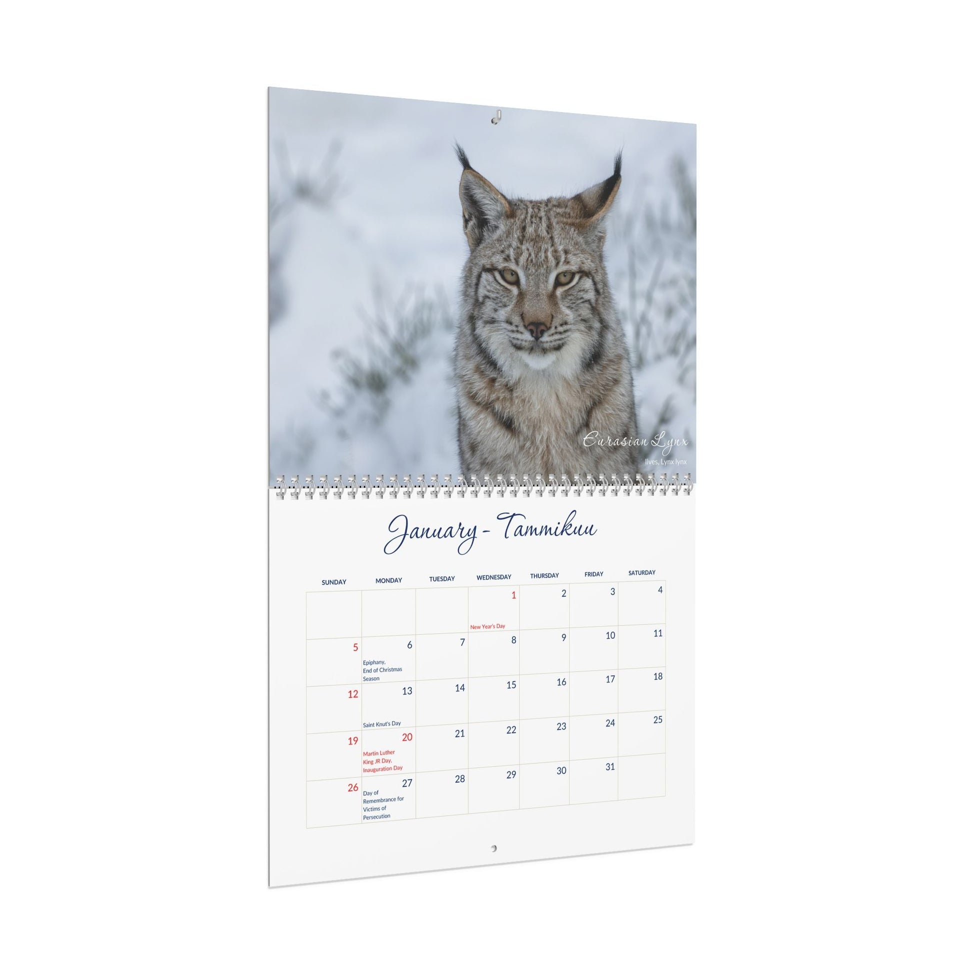 2025 Finnish Animals American Wall Calendar - Feels like Finland