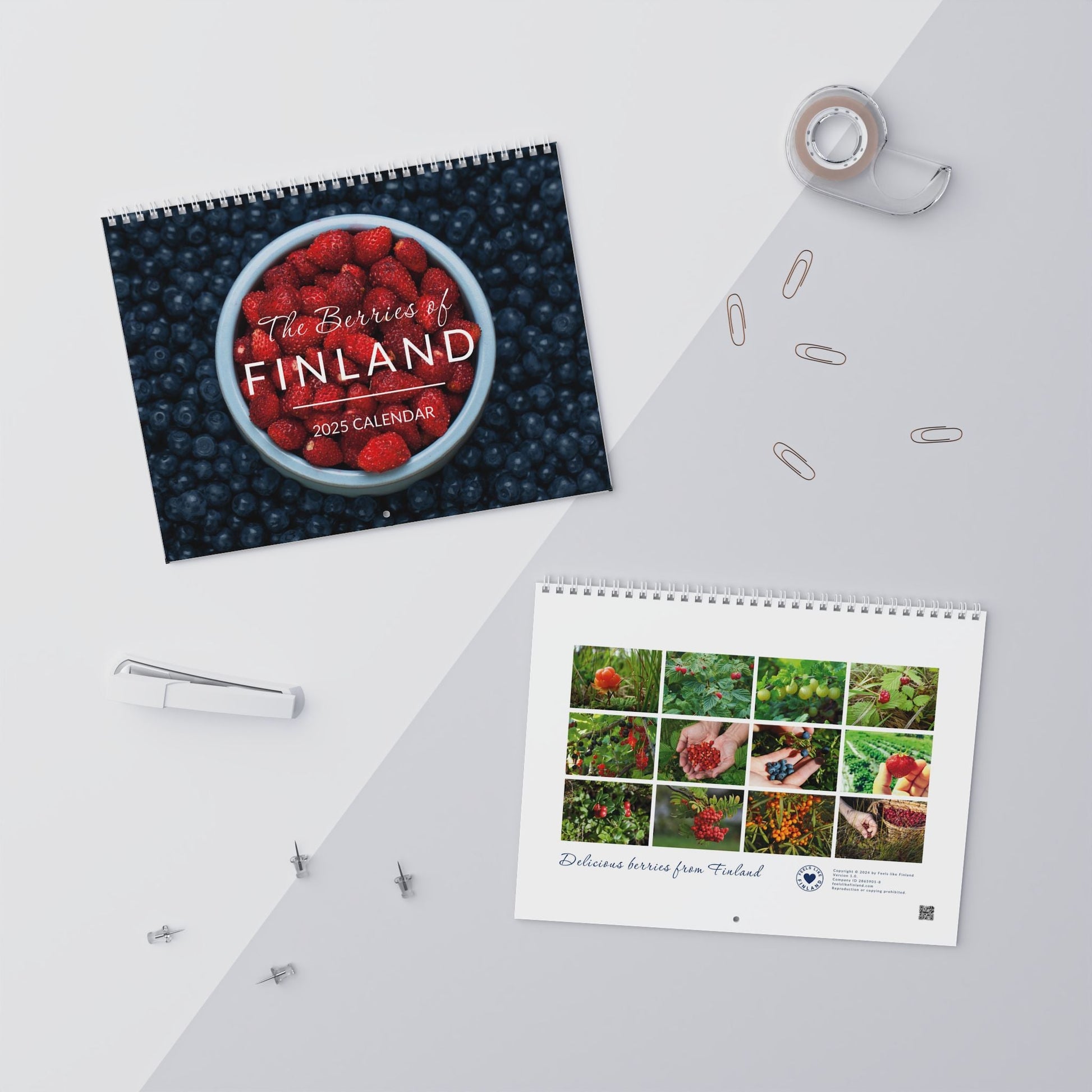 2025 Finnish Berries American Wall Calendar - Feels like Finland