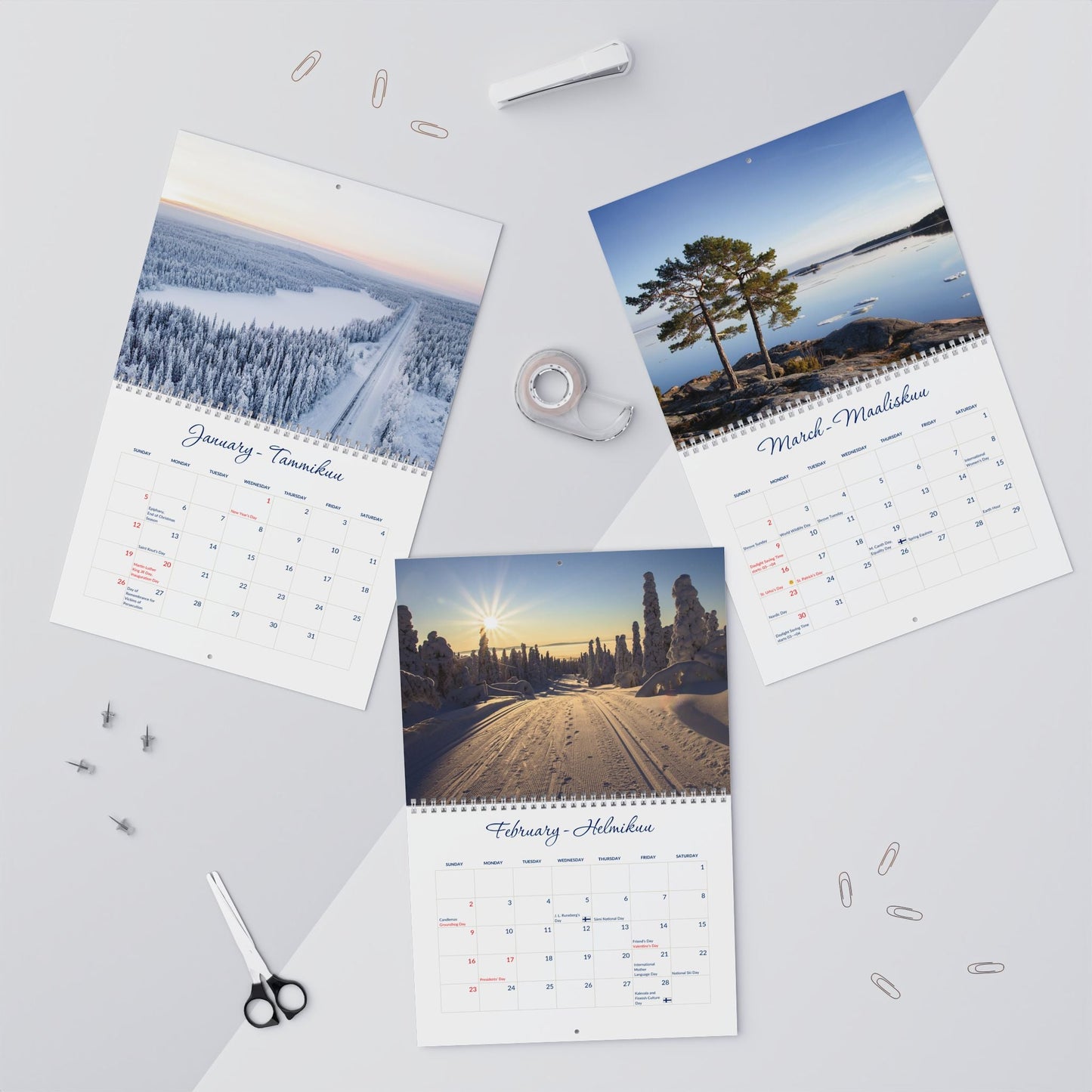 2025 Finnish Landscapes American Wall Calendar - Feels like Finland