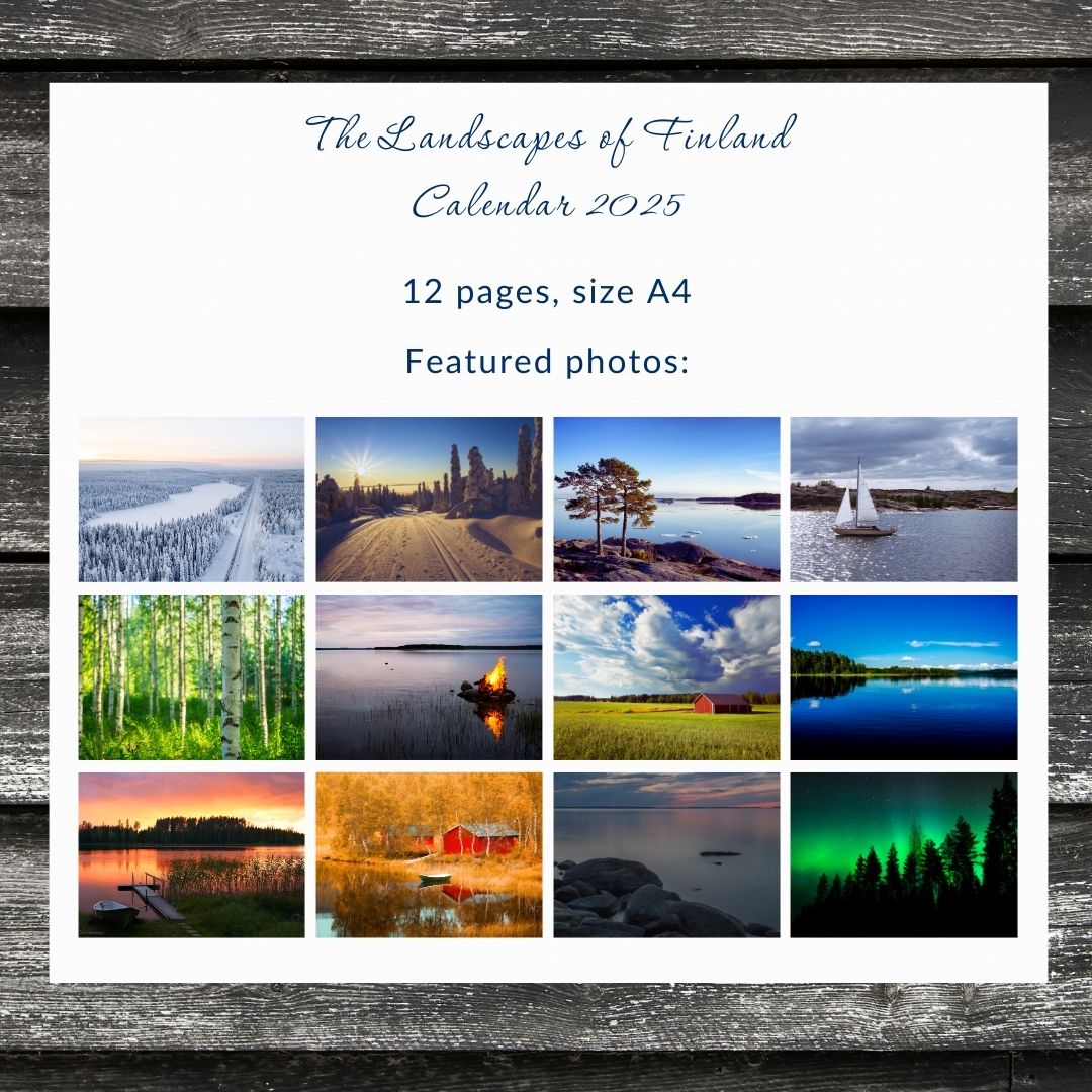 2025 Finnish Landscapes, Printable Wall Calendar (American) - Feels like Finland