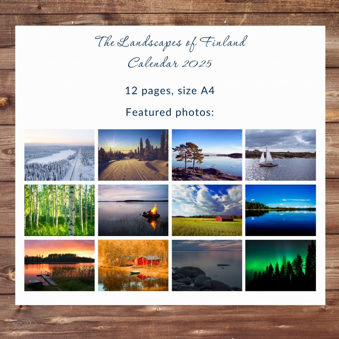 2025 Finnish Landscapes, Printable Wall Calendar (European) - Feels like Finland