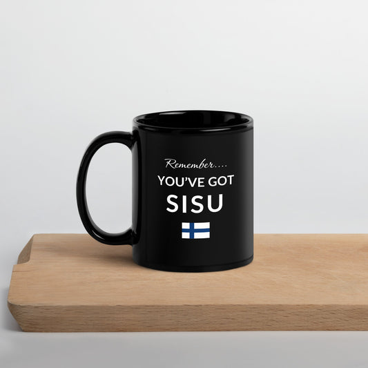 Black Glossy Mug - Feels like Finland