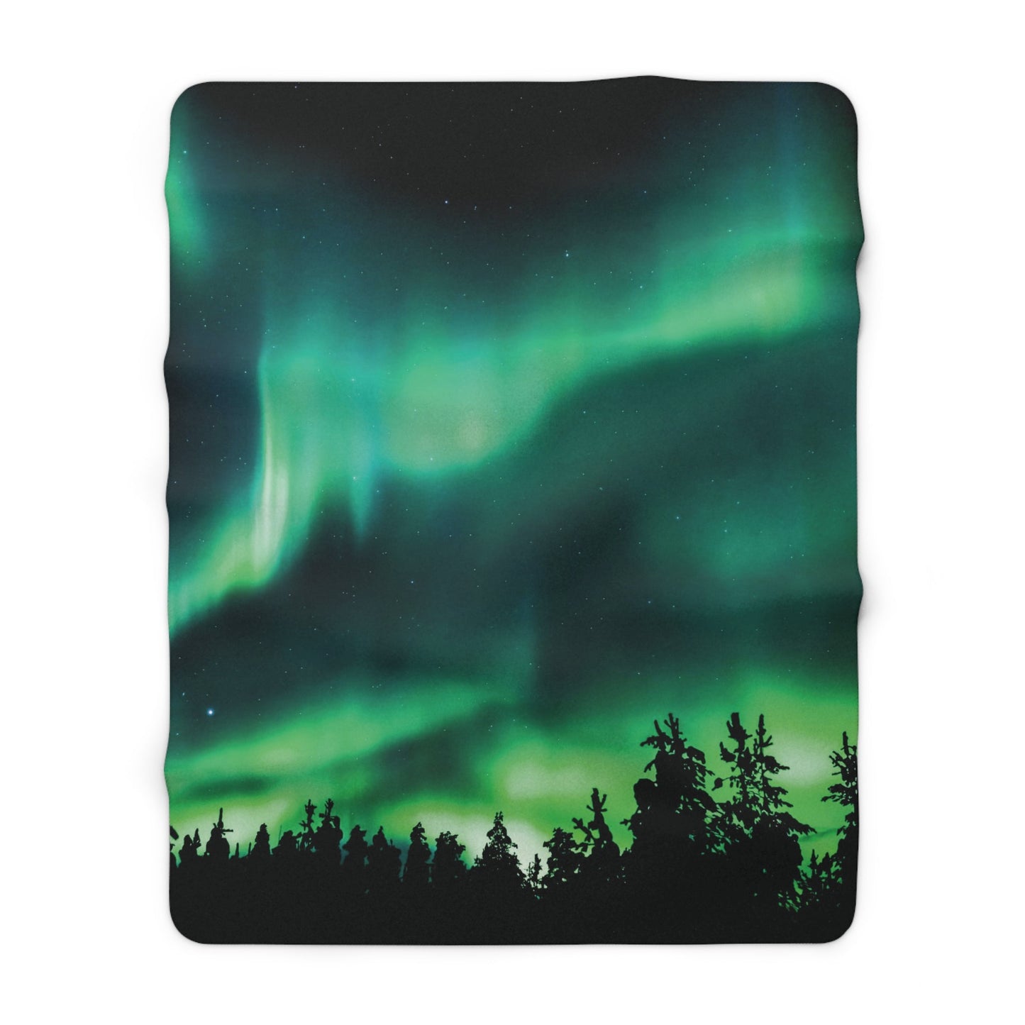 Northern Lights Sherpa Fleece Blanket - Feels like Finland