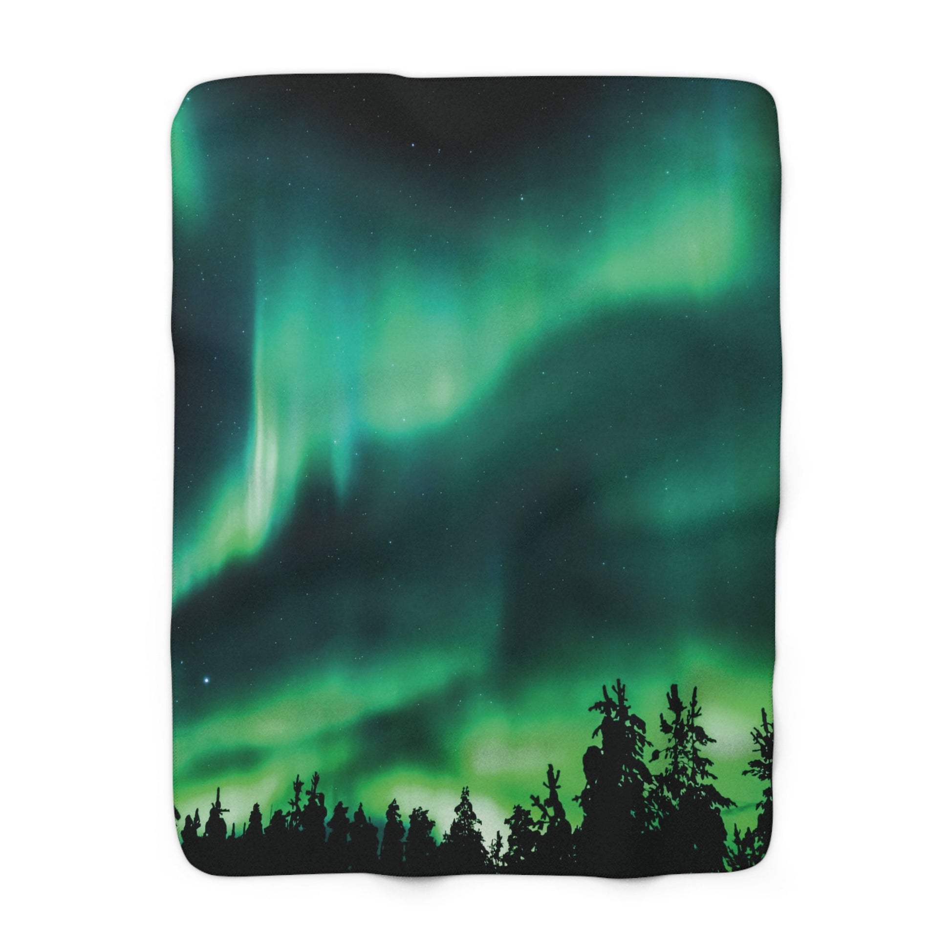 Northern Lights Sherpa Fleece Blanket - Feels like Finland