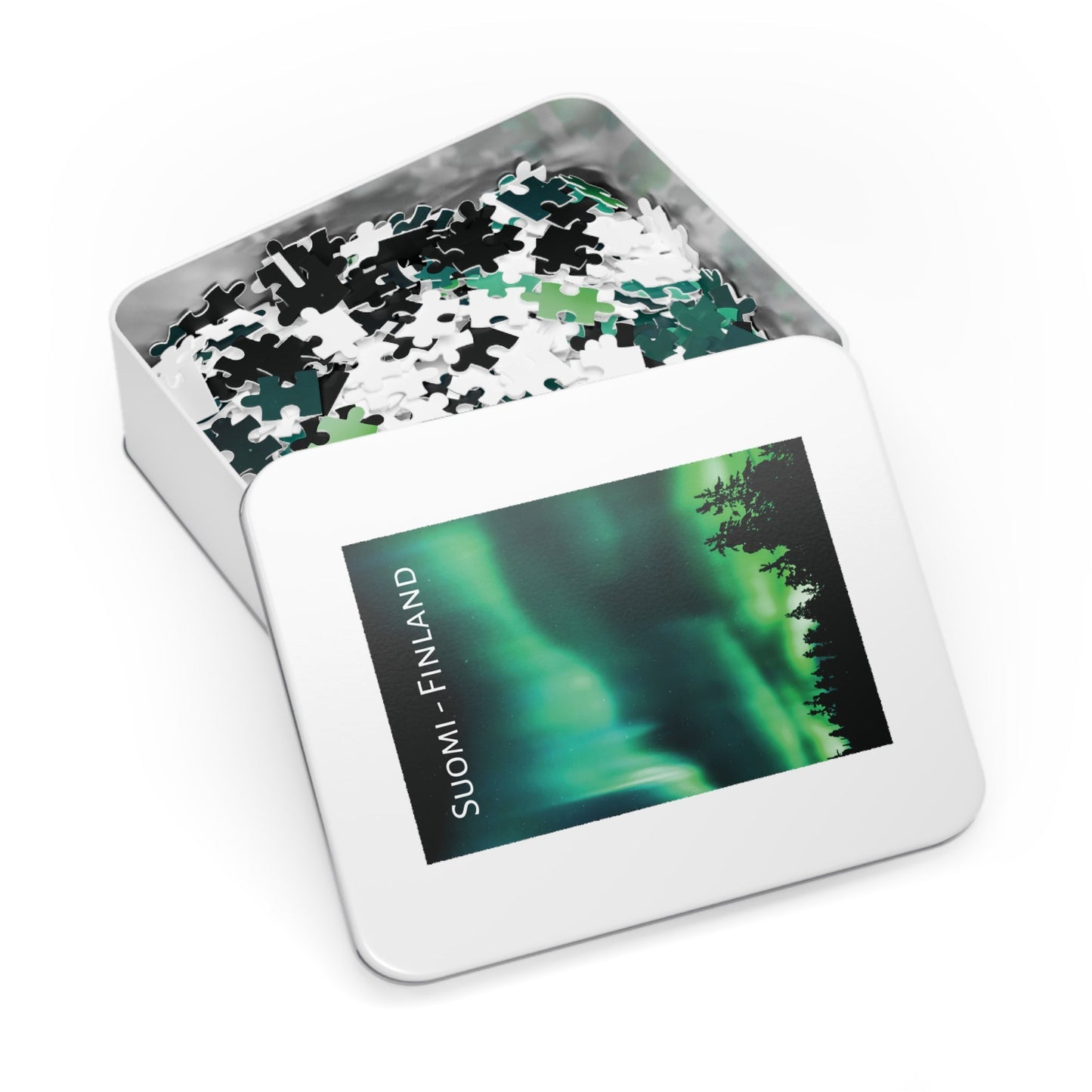 Suomi - Finland Northern Lights Jigsaw Puzzle (500 or 1000 - Piece) - Feels like Finland