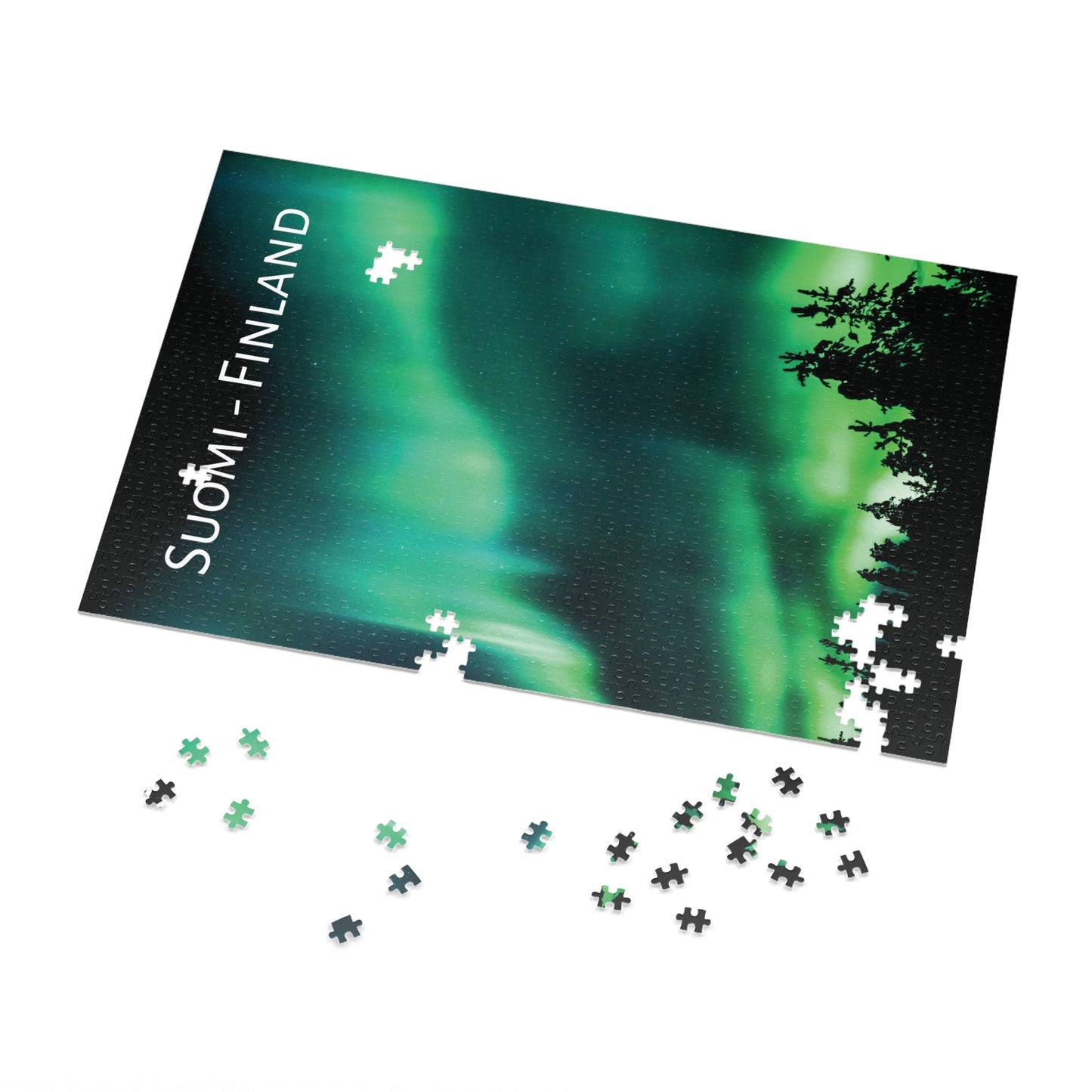 Suomi - Finland Northern Lights Jigsaw Puzzle (500 or 1000 - Piece) - Feels like Finland