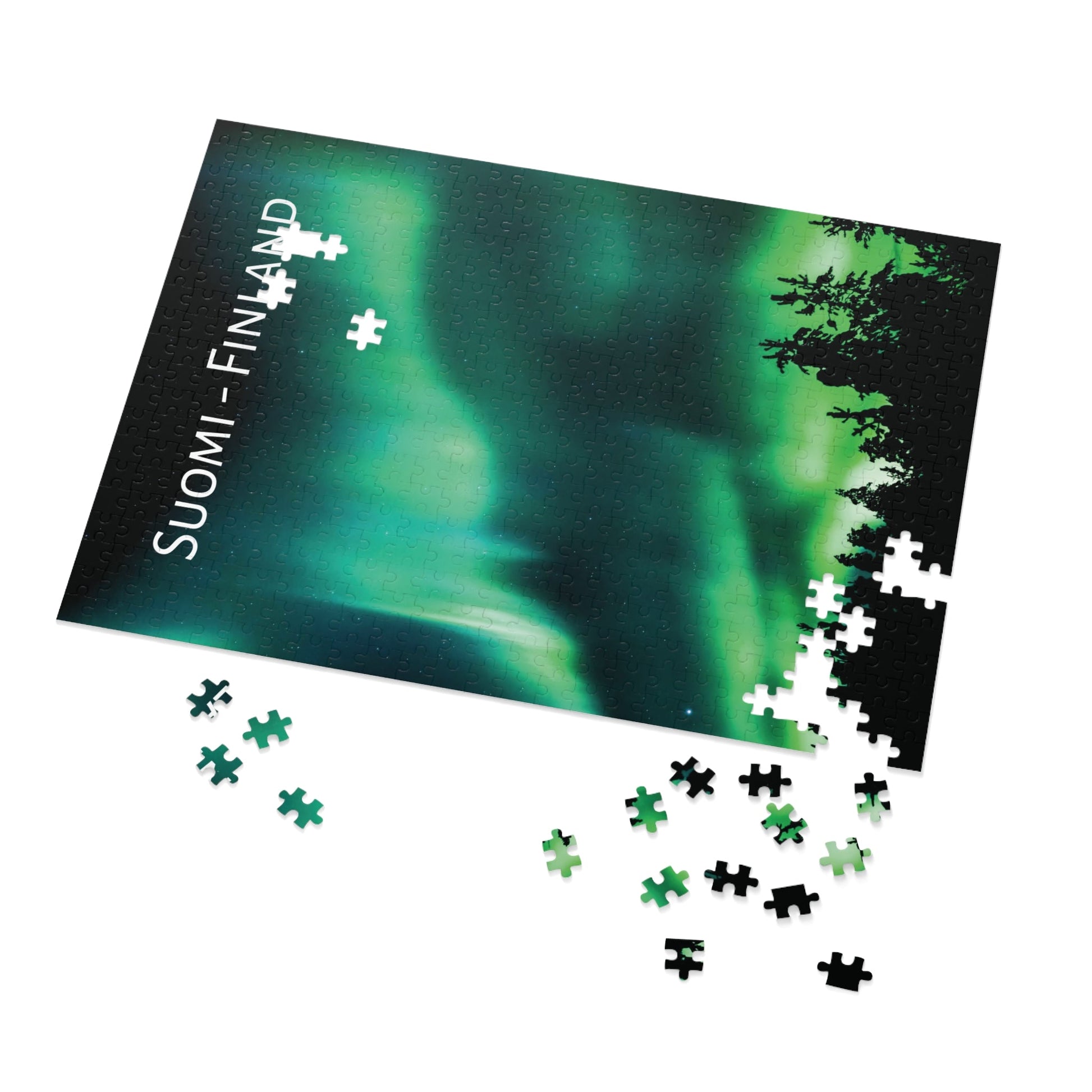 Suomi - Finland Northern Lights Jigsaw Puzzle (500 or 1000 - Piece) - Feels like Finland