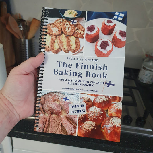 The Finnish Baking Book - with American Measurements - Spiral bound book - Feels like Finland