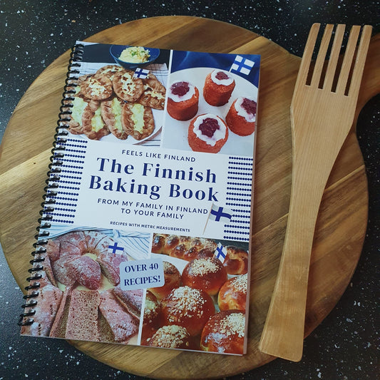 The Finnish Baking Book - with Metric Measurements - Spiral bound book - Feels like Finland