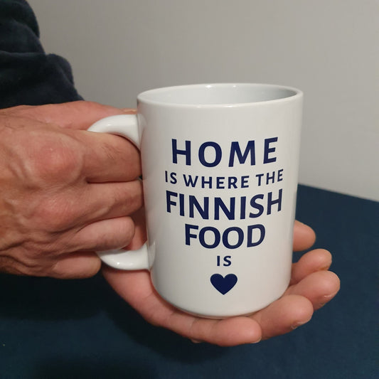 Home is where the Finnish Food is, White mug - Feels like Finland